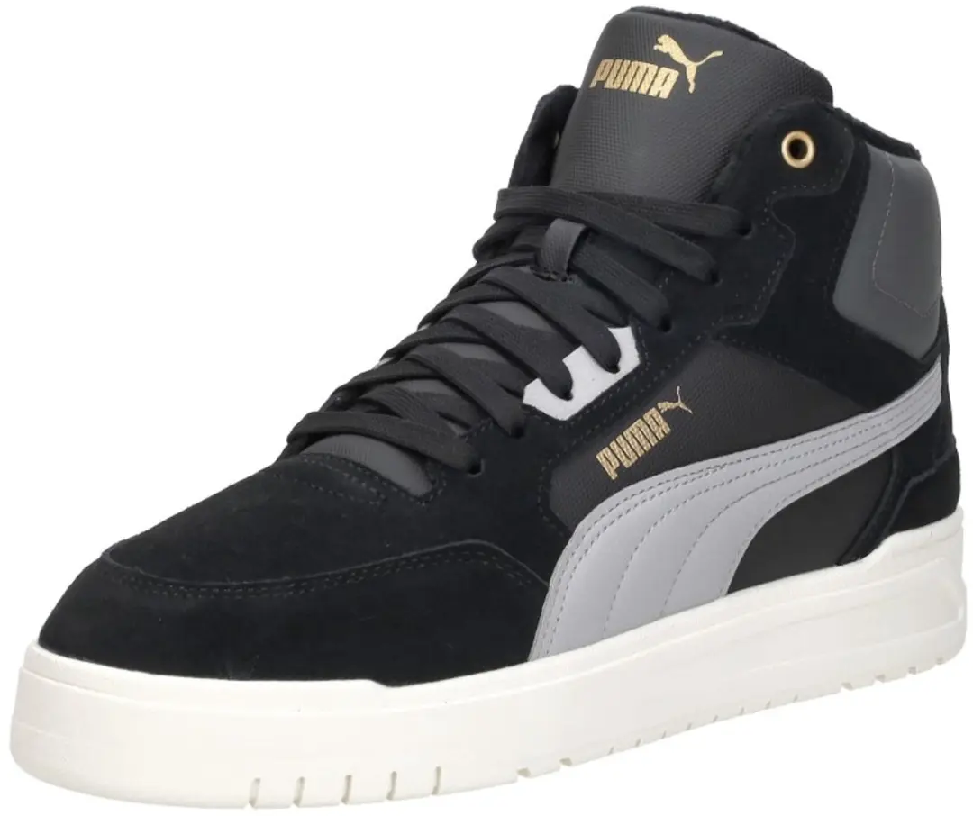 PUMA Shuffle Downtown Mid WTR Sneakers - Black/Gold - afbeelding 5 van 6