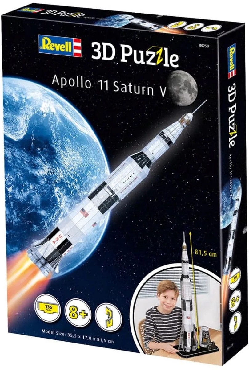 Revell Apollo 11 Saturn V 3D Puzzel - 136 Stuks - Multi