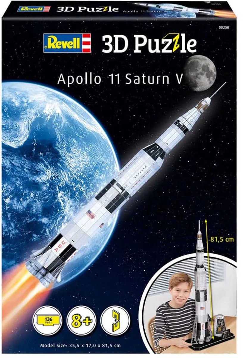 Revell Apollo 11 Saturn V 3D Puzzel - 136 Stuks - Multi