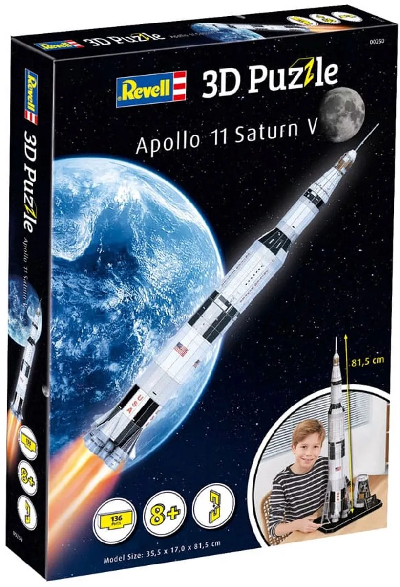 Revell Apollo 11 Saturn V 3D Puzzel - 136 Stuks - Multi