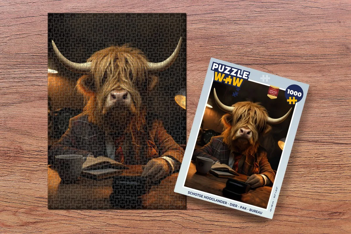 PuzzleWow Schotse Hooglander Puzzle - 1000 Stuks