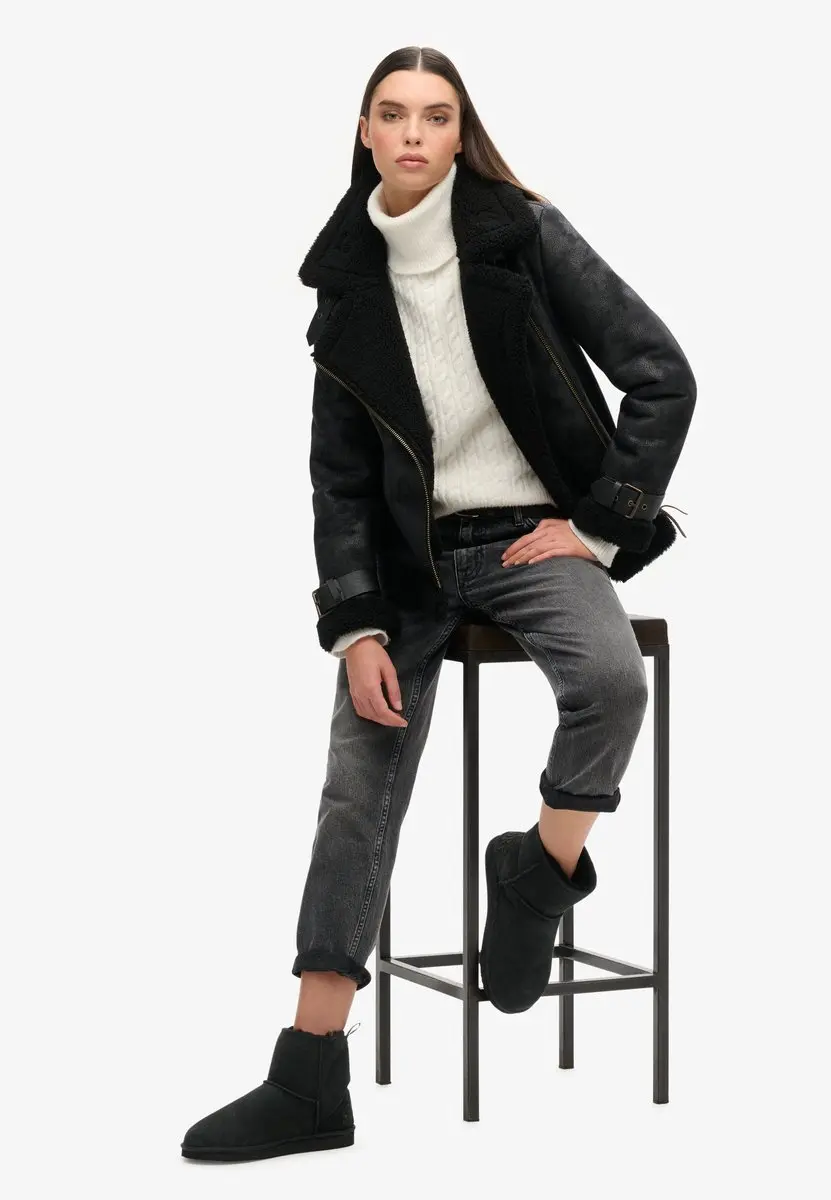 Superdry Sherpa Enkellaarsjes WF210078A - Dames - 40/41 - Zwart - afbeelding 5 van 6