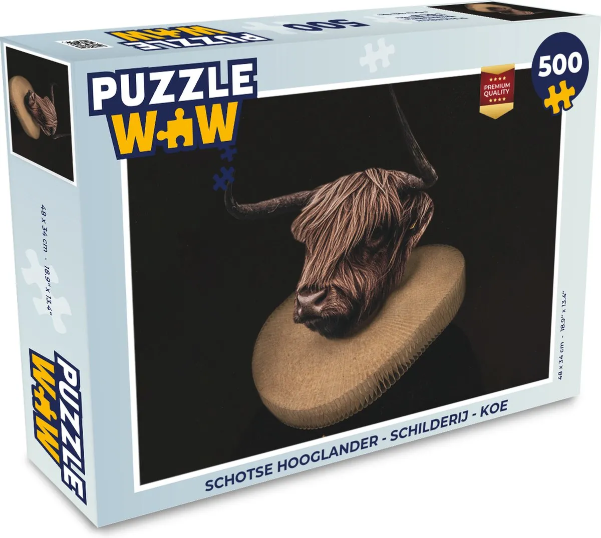 PuzzleWow Schotse Hooglander Legpuzzel 500 Stuks
