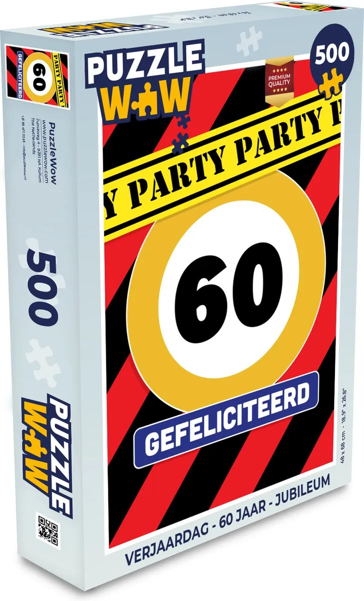 PuzzleWow Verjaardag Jubileum Legpuzzel 500 Stuks