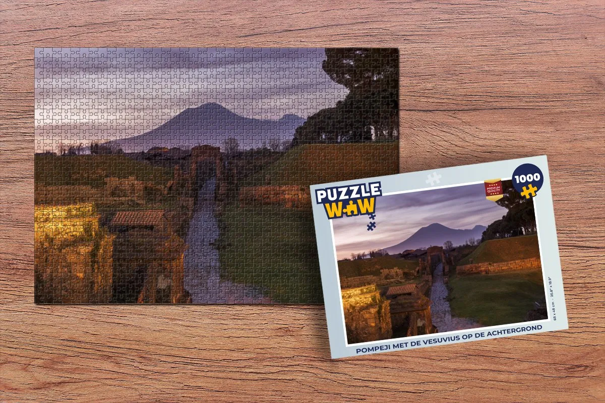 PuzzleWow Pompeji Legpuzzel 1000 Stuks - Multicolor