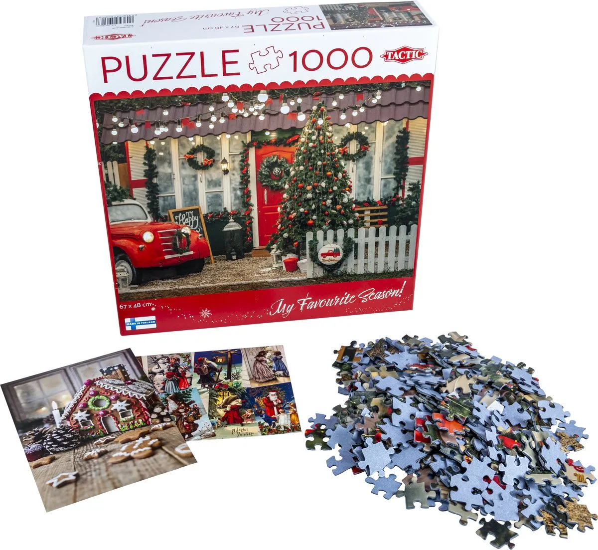 Tactic Christmas Porch Puzzel 1000 Stuks - Scandinavisch Ontwerp