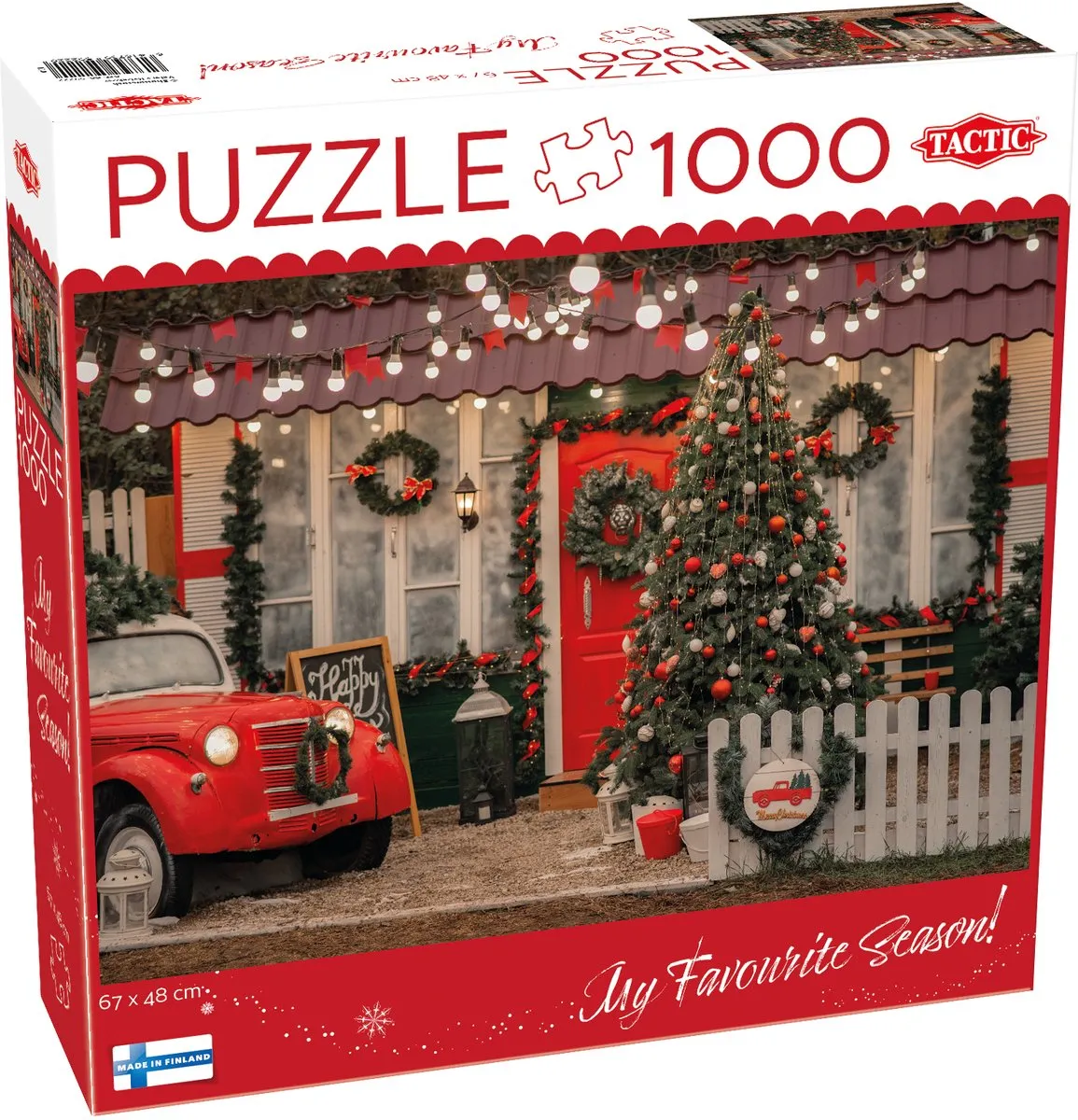Tactic Christmas Porch Puzzel 1000 Stuks - Scandinavisch Ontwerp