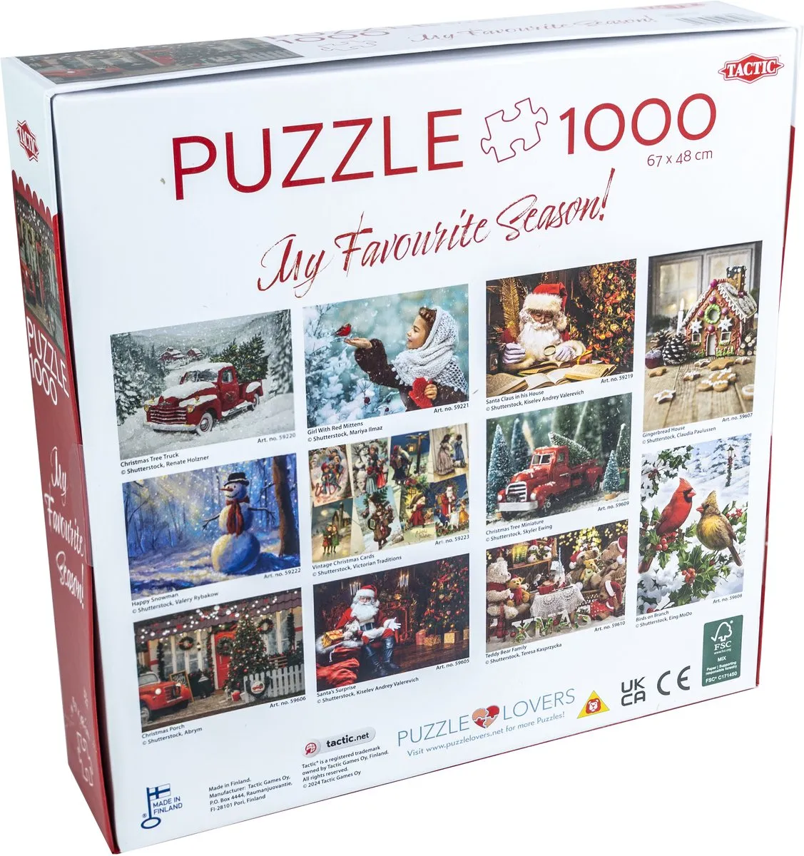 Tactic Christmas Porch Puzzel 1000 Stuks - Scandinavisch Ontwerp