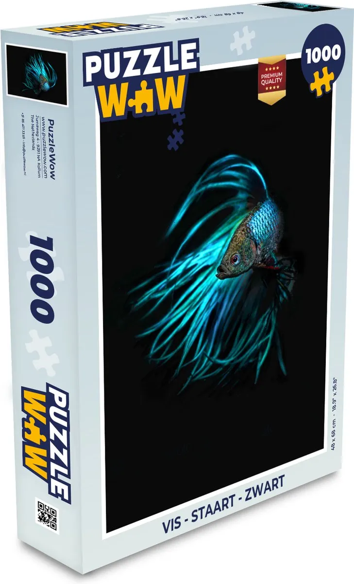 PuzzleWow Vis Staart Legpuzzel 1000 Stuks - Multicolor