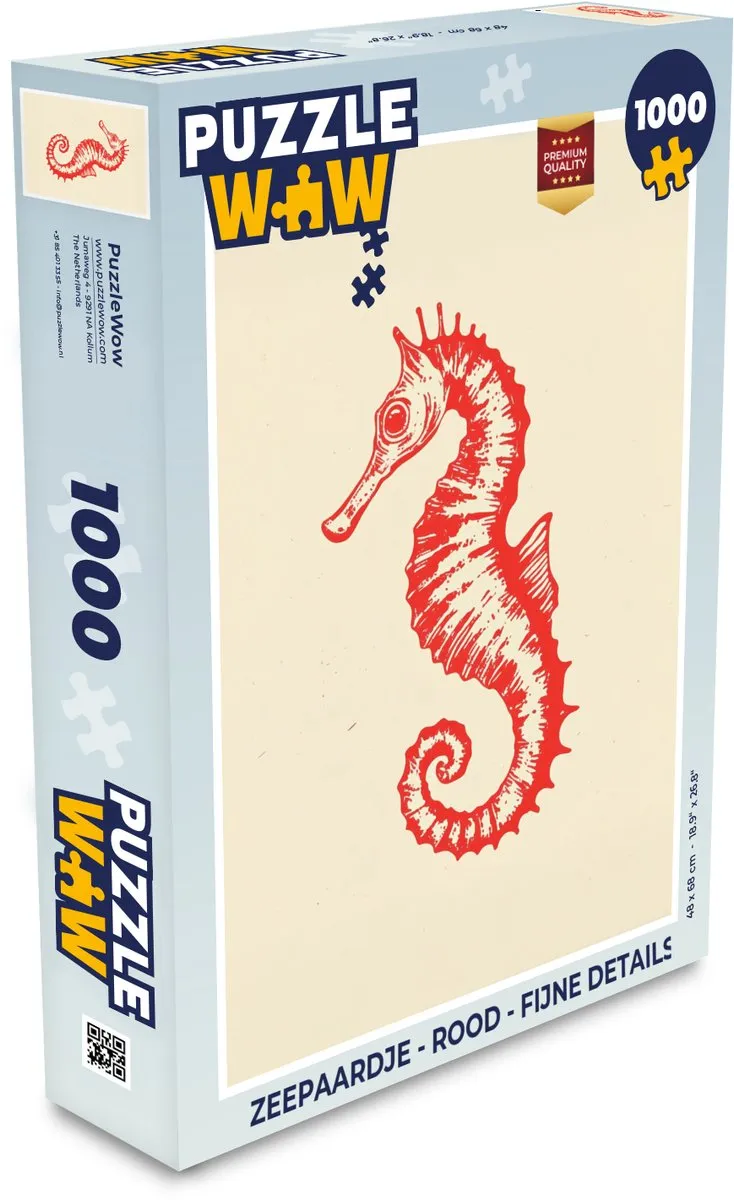PuzzleWow Zeepaardje Legpuzzel 1000 Stuks
