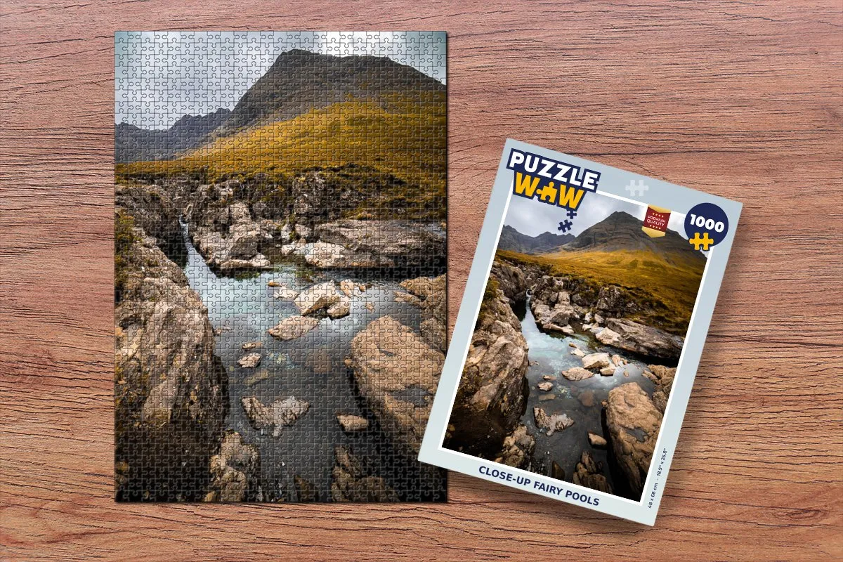PuzzleWow Close-up Fairy Pools Legpuzzel 1000 Stuks - Multicolor
