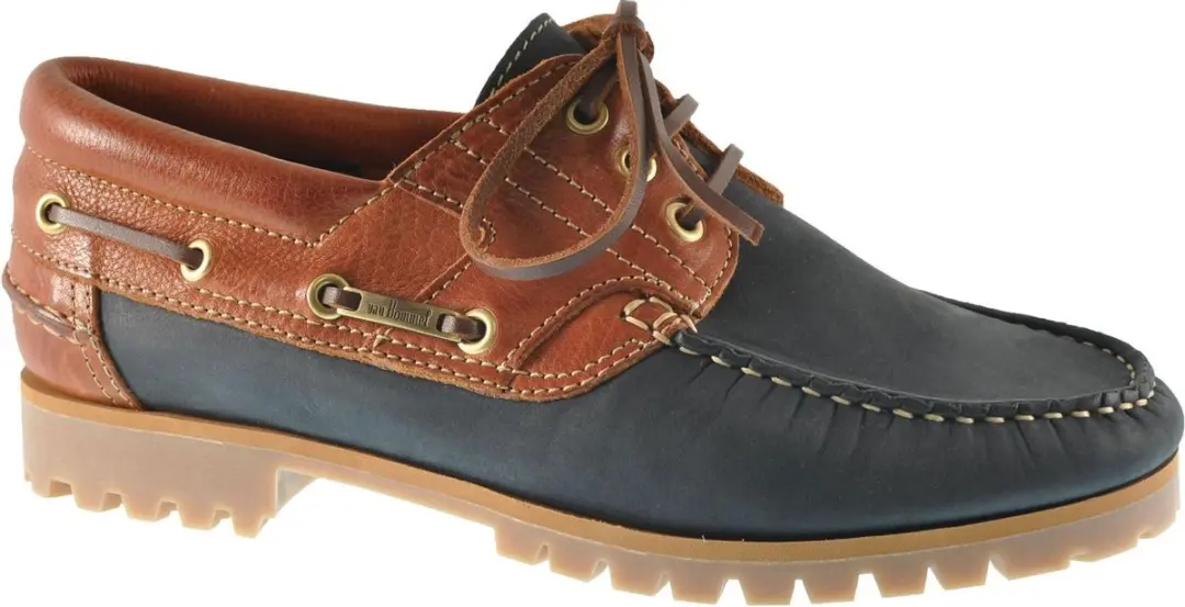 Van Bommel Bootschoenen 10470 11 Donkerblauw Bruin Wijdte H