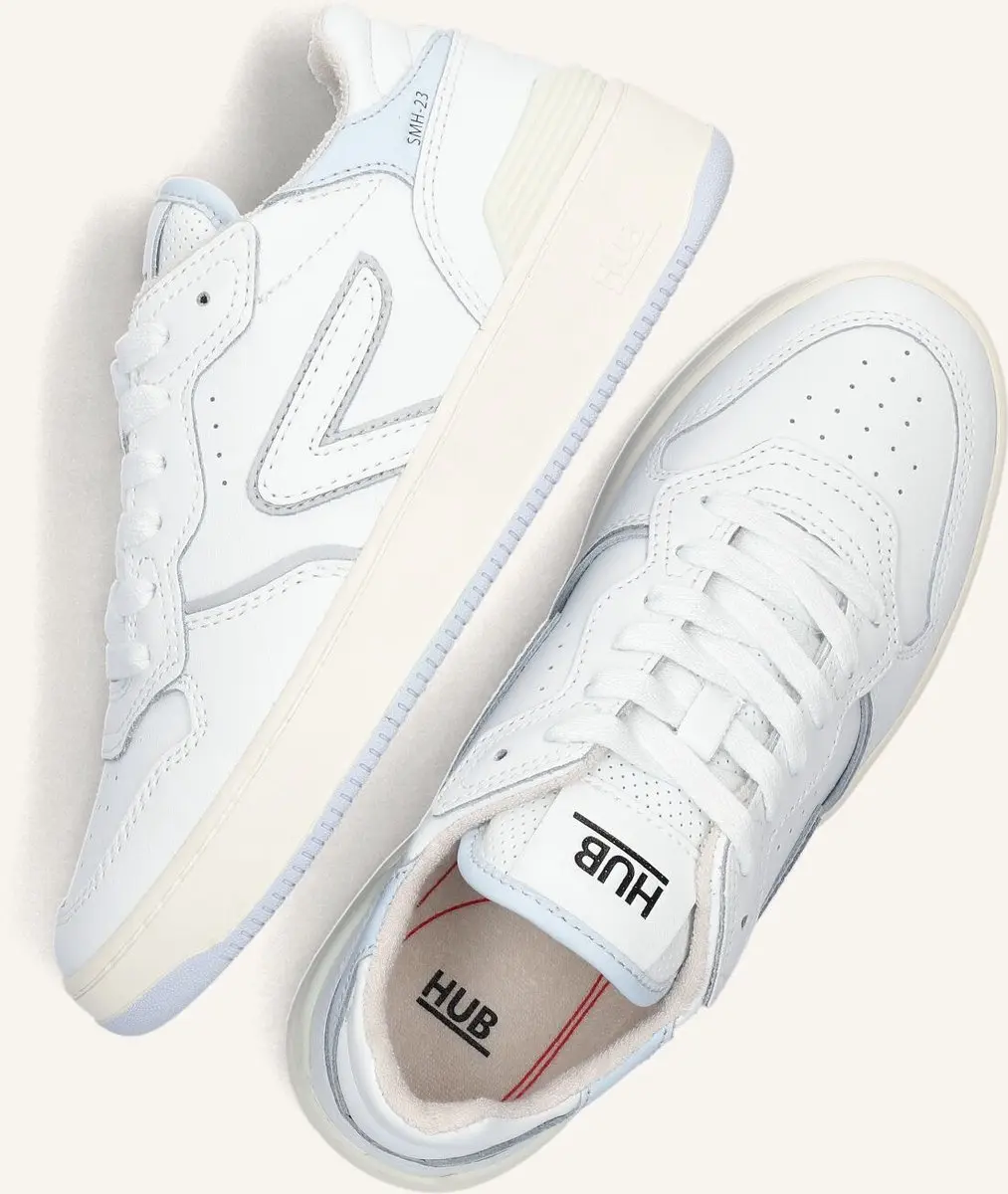 Hub Smash Lage Sneakers - Leer - Dames - Wit - 37 - afbeelding 3 van 6