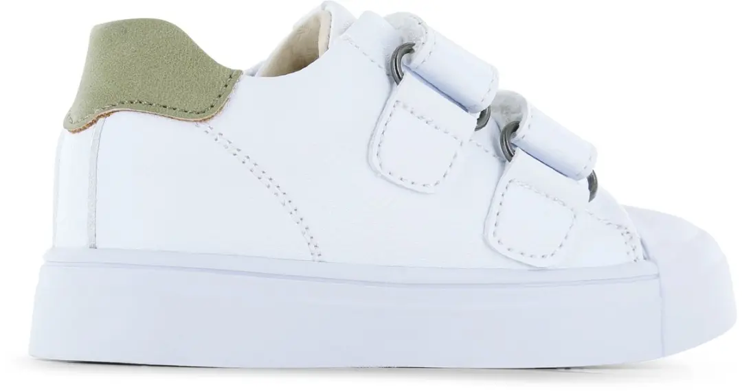 Shoesme Witte Sneaker met Taupe Stripings - Jongens - Maat 25 - afbeelding 4 van 6