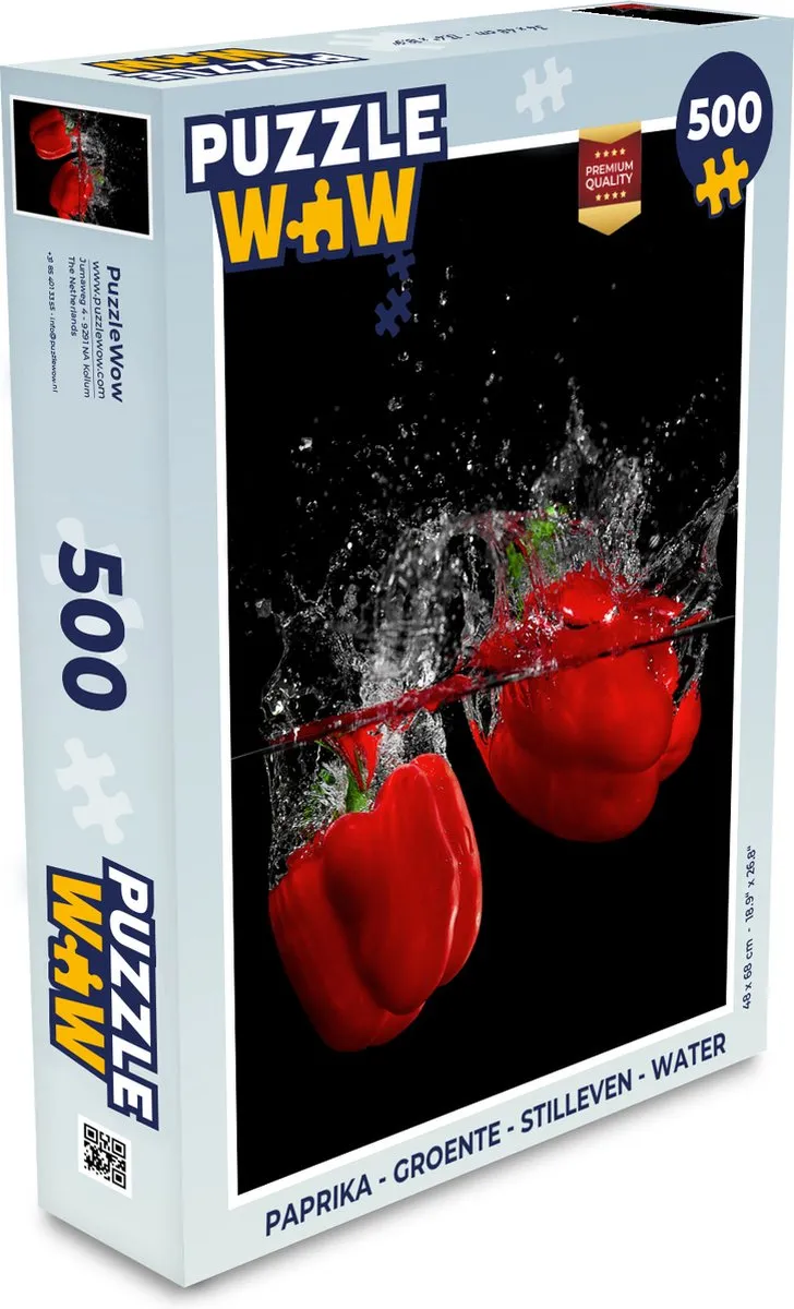 PuzzleWow Paprika Stilleven Legpuzzel 500 Stuks - Multicolor