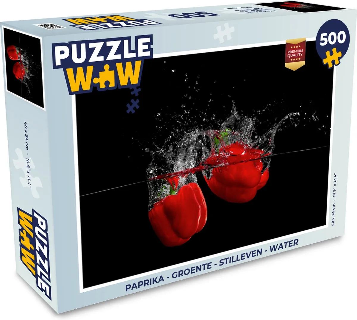 PuzzleWow Paprika Stilleven Legpuzzel 500 Stuks - Multicolor