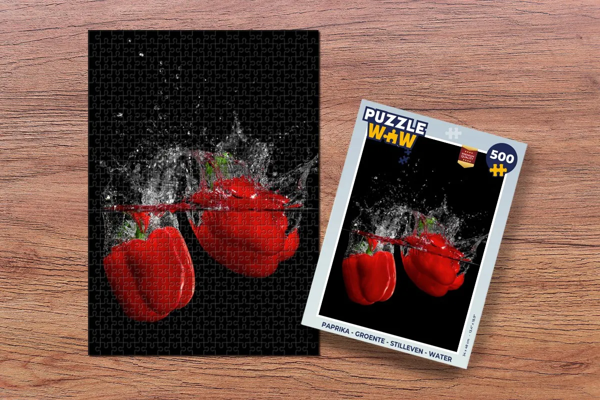PuzzleWow Paprika Stilleven Legpuzzel 500 Stuks - Multicolor