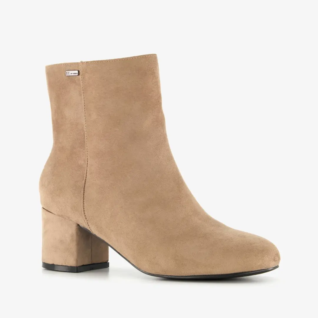 XX By Mexx dames enkellaarsjes met hak beige