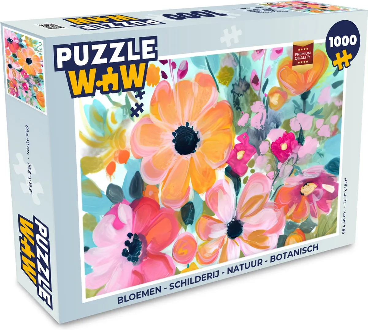 PuzzleWow Bloemen Legpuzzel 1000 Stuks - Multicolor