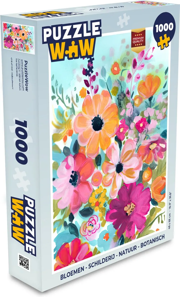 PuzzleWow Bloemen Legpuzzel 1000 Stuks - Multicolor
