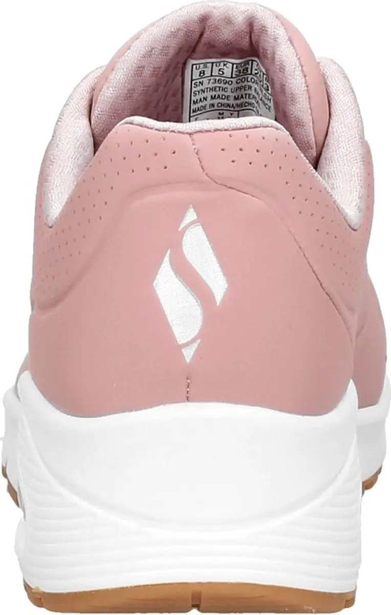 Skechers Uno Stand On Air Dames Sneakers - 37 - Roze/Wit - afbeelding 6 van 6