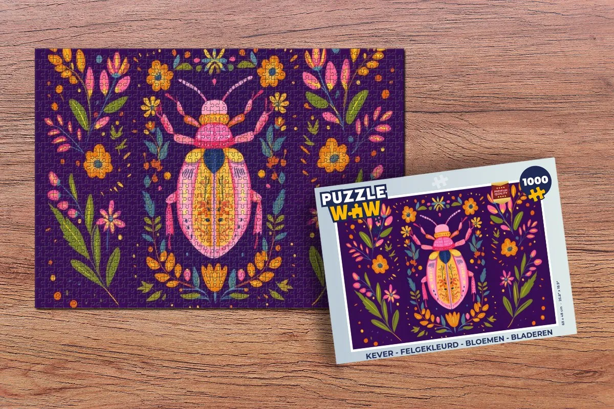 PuzzleWow Kever Legpuzzel 1000 Stuks - Kleurrijk