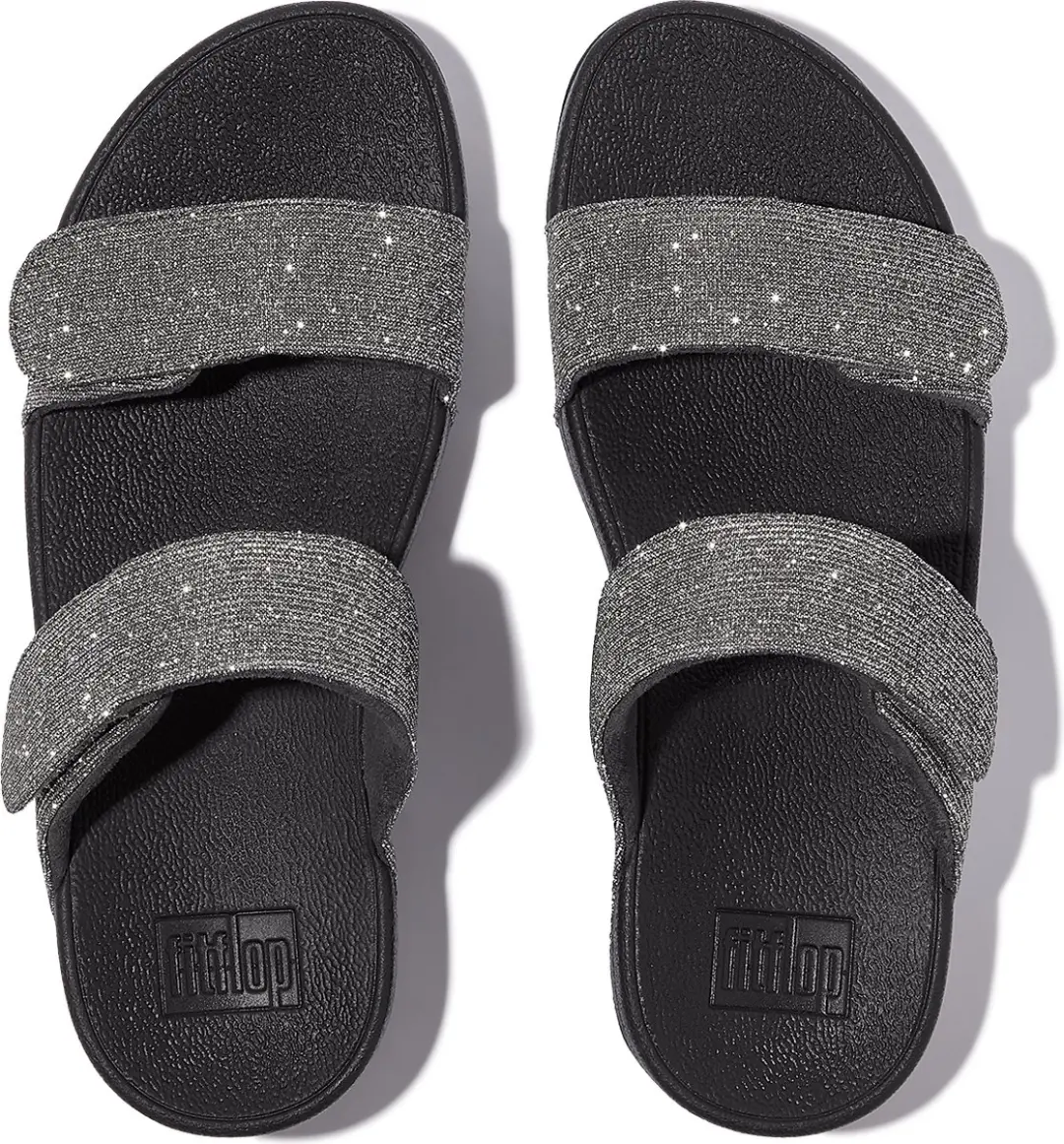 FitFlop Lulu Adjustable Shimmerlux Slides- Slippers