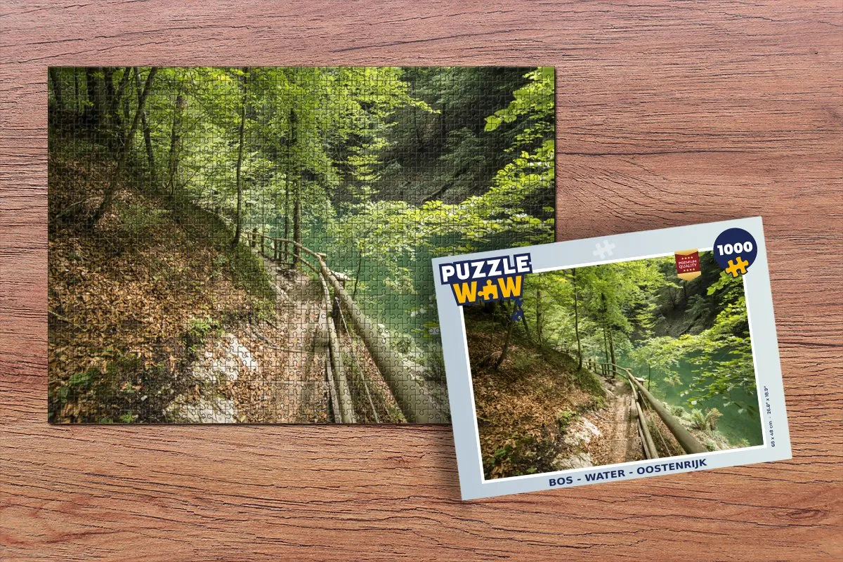 PuzzleWow Bos Water Oostenrijk Legpuzzel 1000 Stuks - Multicolor