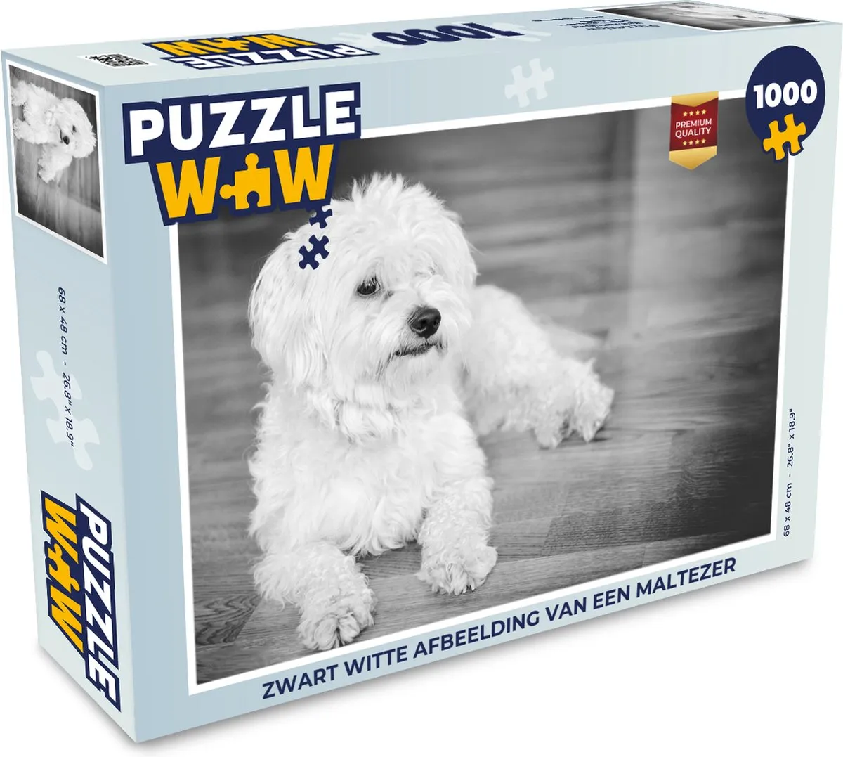 PuzzleWow Legpuzzel Maltezer 1000 Stuks - Multicolor