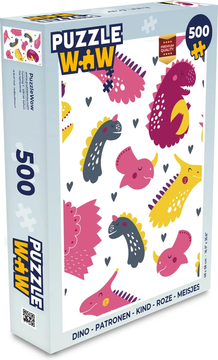 PuzzleWow Dino Legpuzzel 500 Stuks