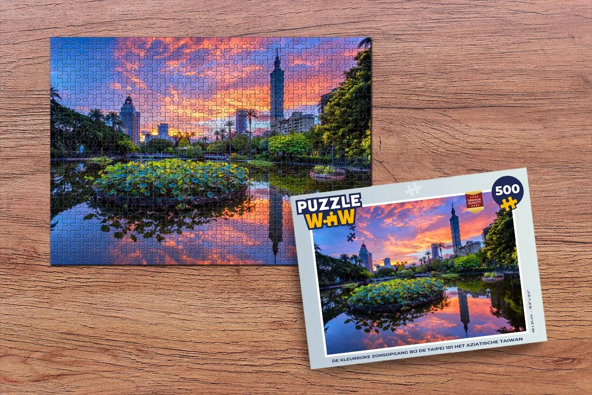 PuzzleWow Legpuzzel Taipei 101 500 Stuks