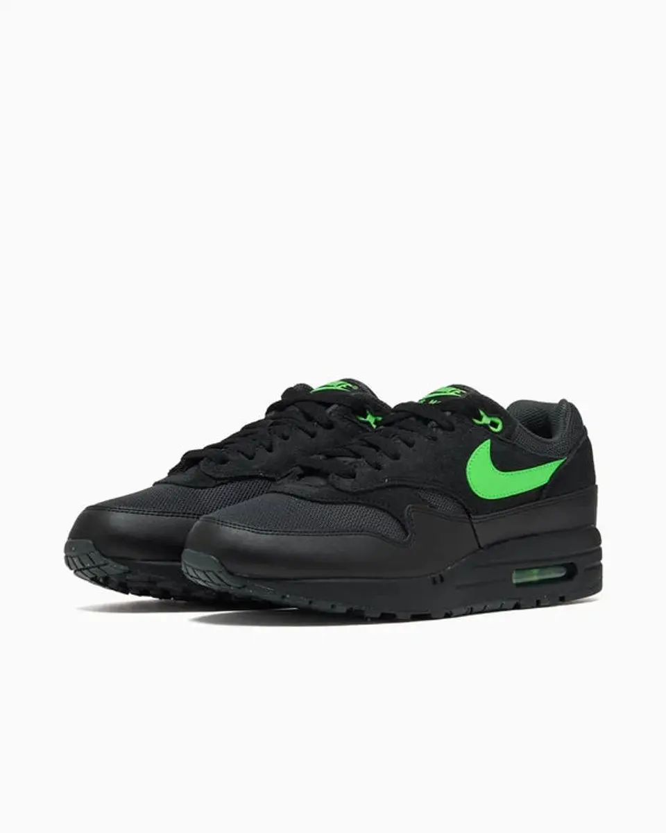 Nike Air Max 1 Essential Sneakers - Zwart/Groen - afbeelding 5 van 6
