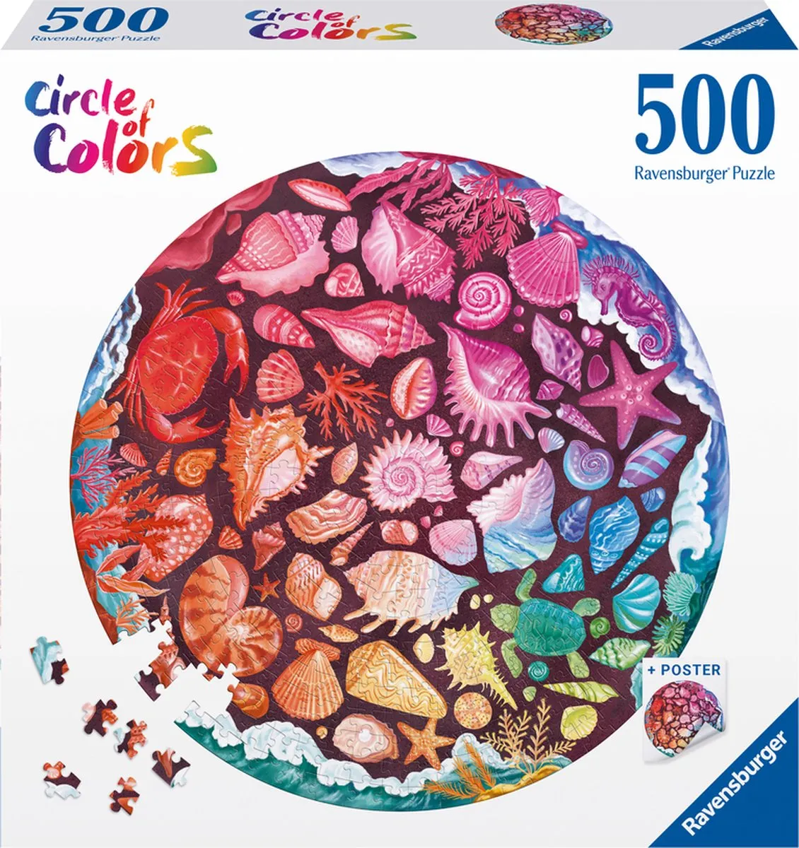 Ravensburger Circle of Colors Seashells Legpuzzel 500 Stuks - Multicolor