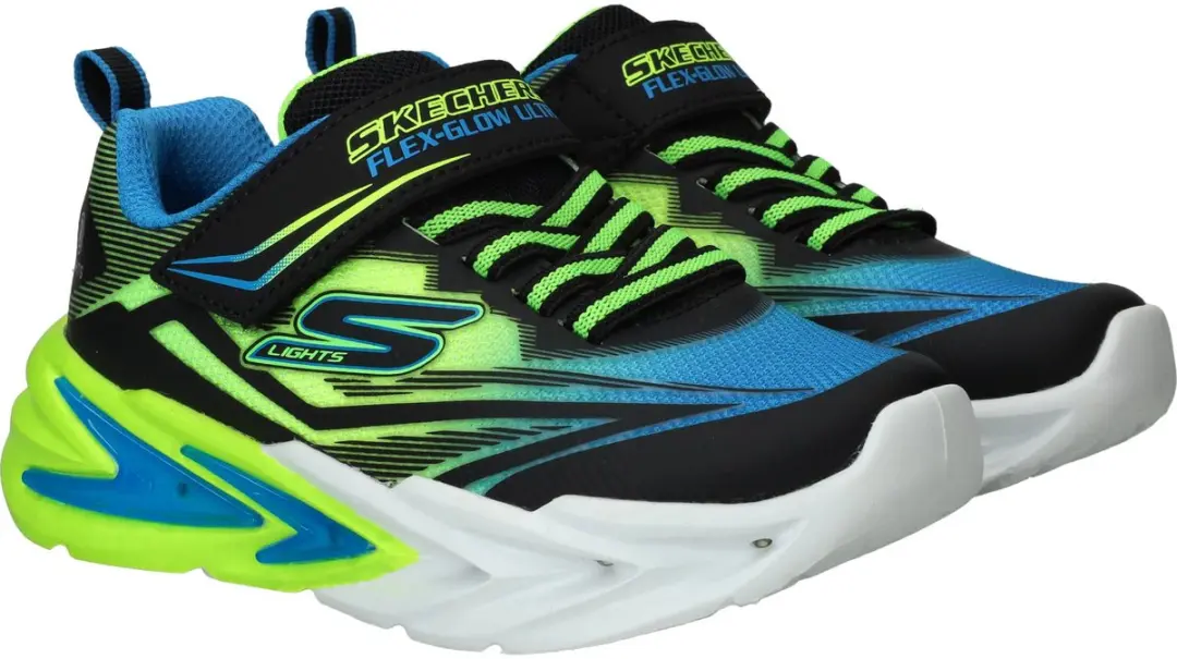 Skechers FLEX-GLOW ULTRA Jongens Sneakers 31 - Zwart - afbeelding 3 van 6