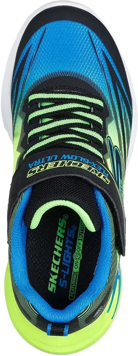 Skechers FLEX-GLOW ULTRA Jongens Sneakers 31 - Zwart - afbeelding 6 van 6
