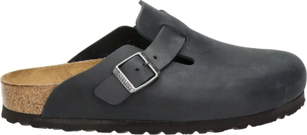 Birkenstock Boston Black narrow Fettleder Oiled Leather Unisex Clogs
