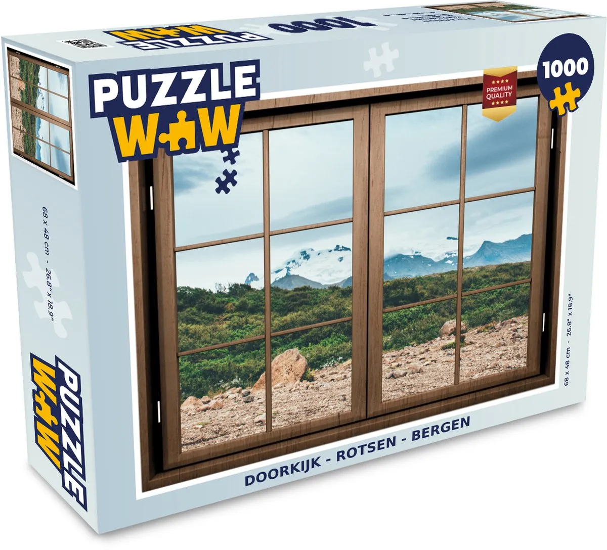 PuzzleWow Doorkijk Rotsen Berg Legpuzzel 1000 Stuks