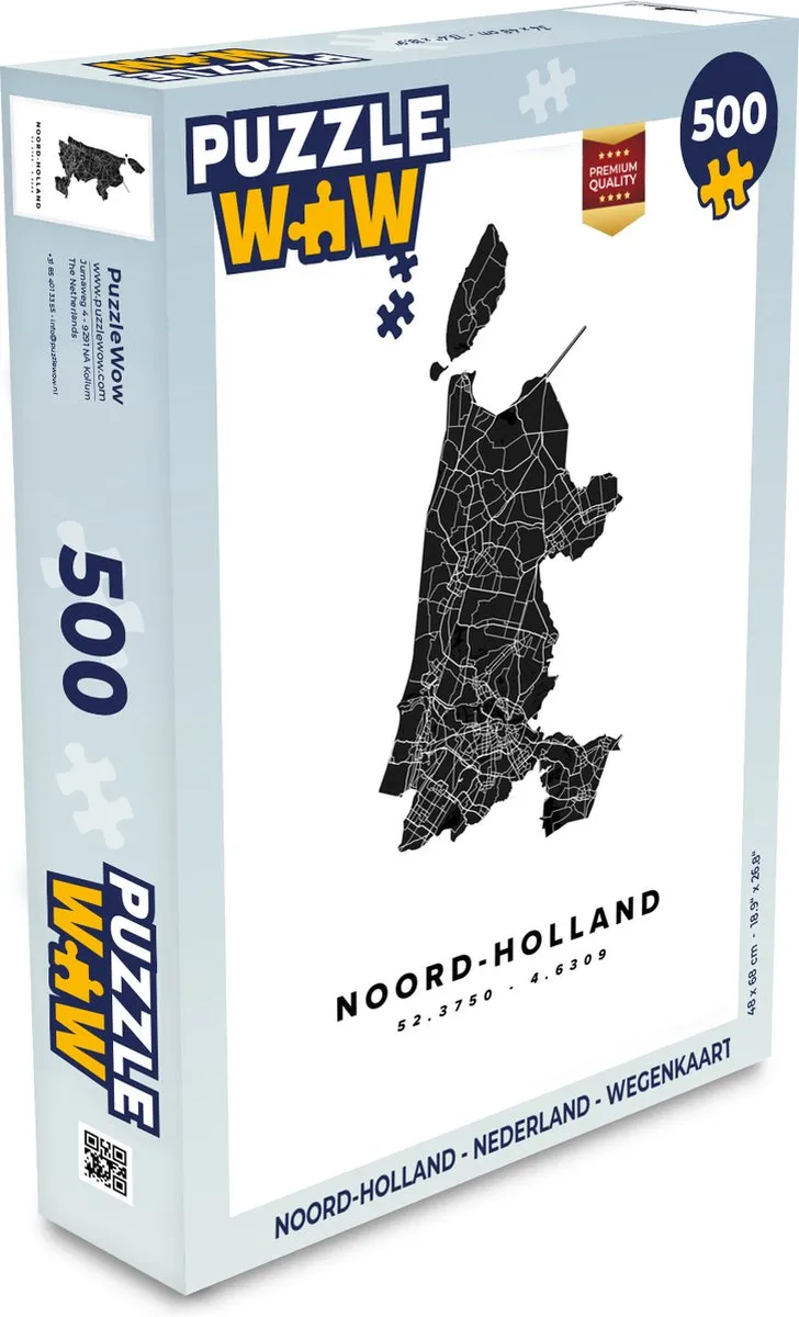 PuzzleWow Noord-Holland Legpuzzel 500 Stuks - Multicolor
