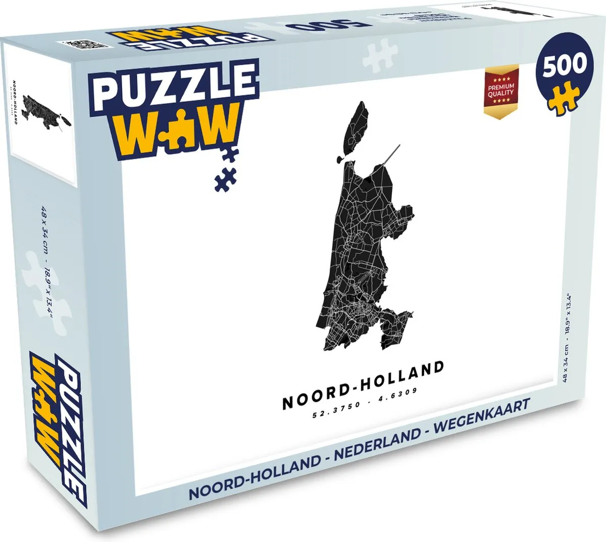 PuzzleWow Noord-Holland Legpuzzel 500 Stuks