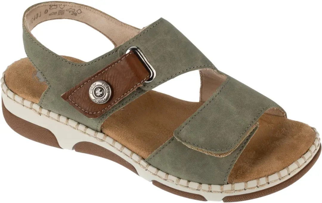 Rieker Sandals 66280, Vrouwen, Groen, Sandalen, maat: 40