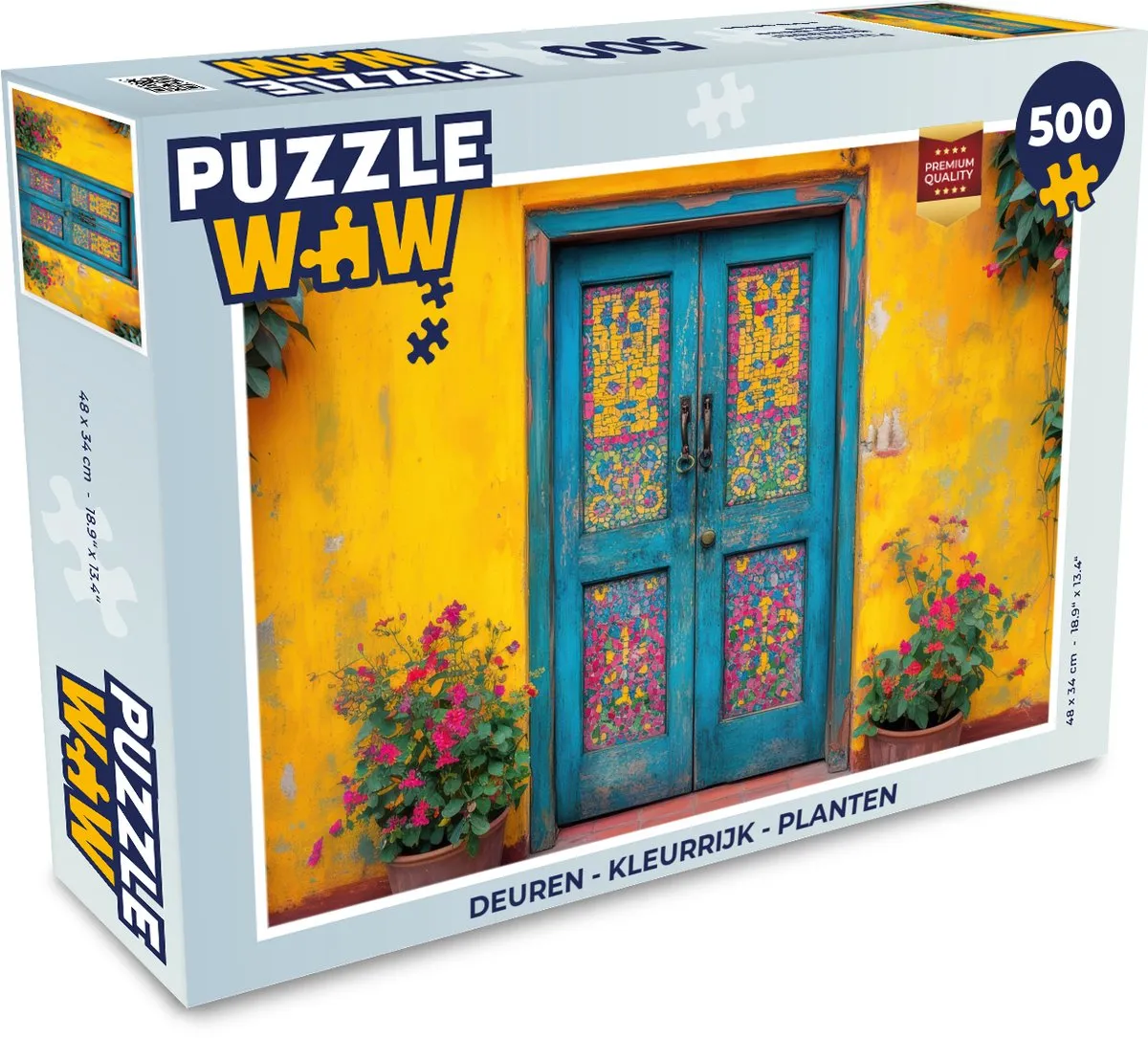 PuzzleWow Deuren Bloemen Geel Legpuzzel 500 Stuks - MPN 8721179514762