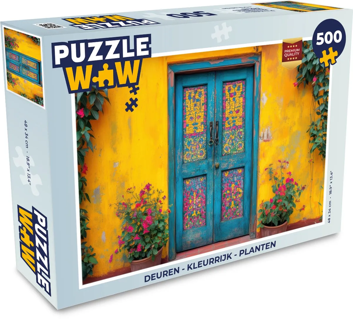 PuzzleWow Deuren Bloemen Geel Legpuzzel 500 Stuks - MPN 8721179514762