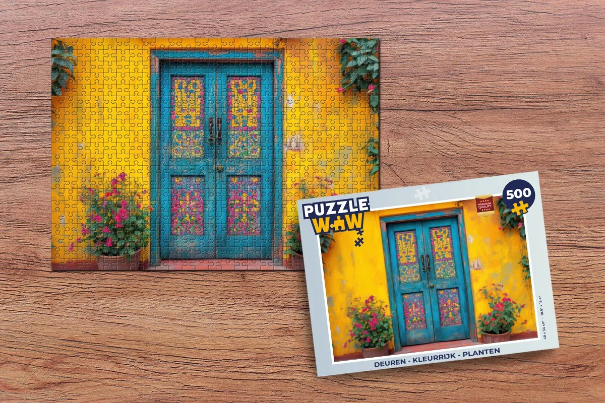 PuzzleWow Deuren Bloemen Geel Legpuzzel 500 Stuks - MPN 8721179514762