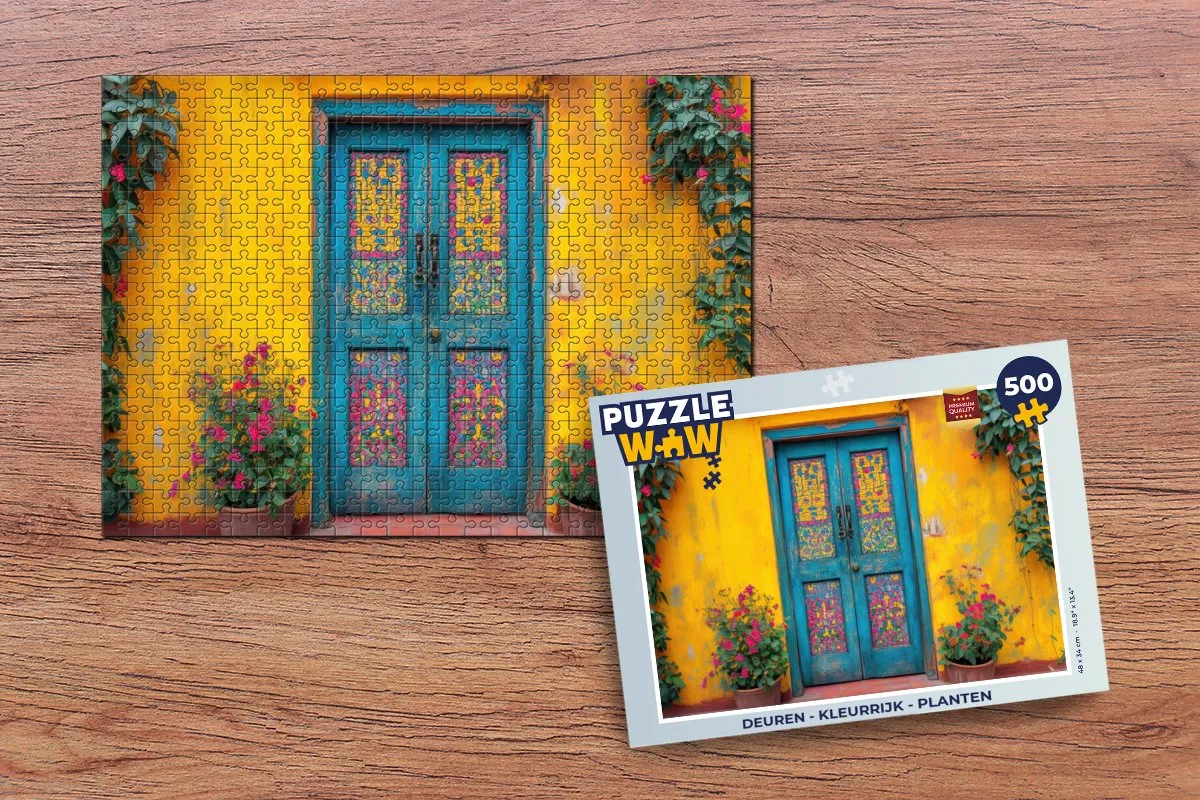 PuzzleWow Deuren Bloemen Geel Legpuzzel 500 Stuks - MPN 8721179514762
