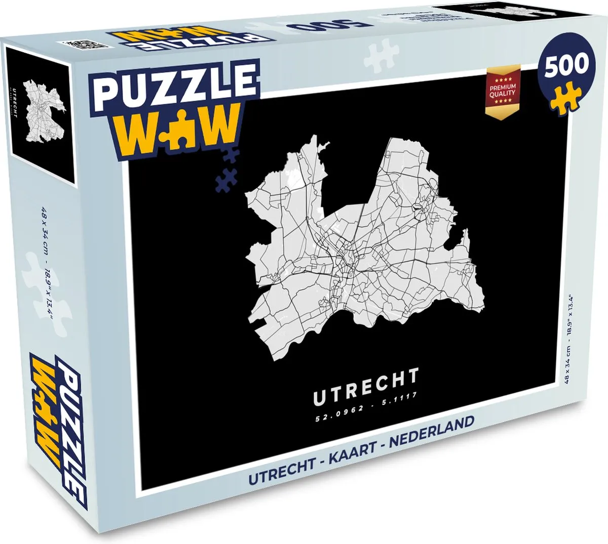PuzzleWow Utrecht Legpuzzel 500 Stuks - Multicolor