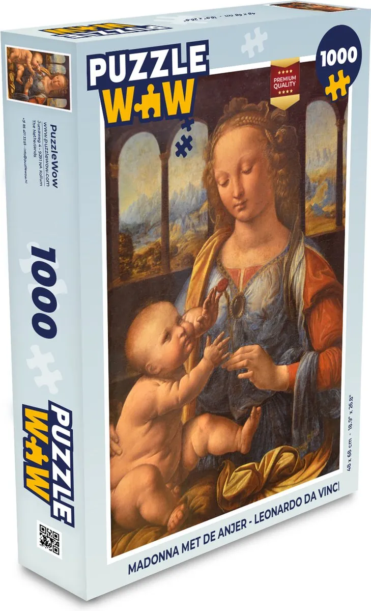 PuzzleWow Madonna met de anjer Legpuzzel 1000 Stuks