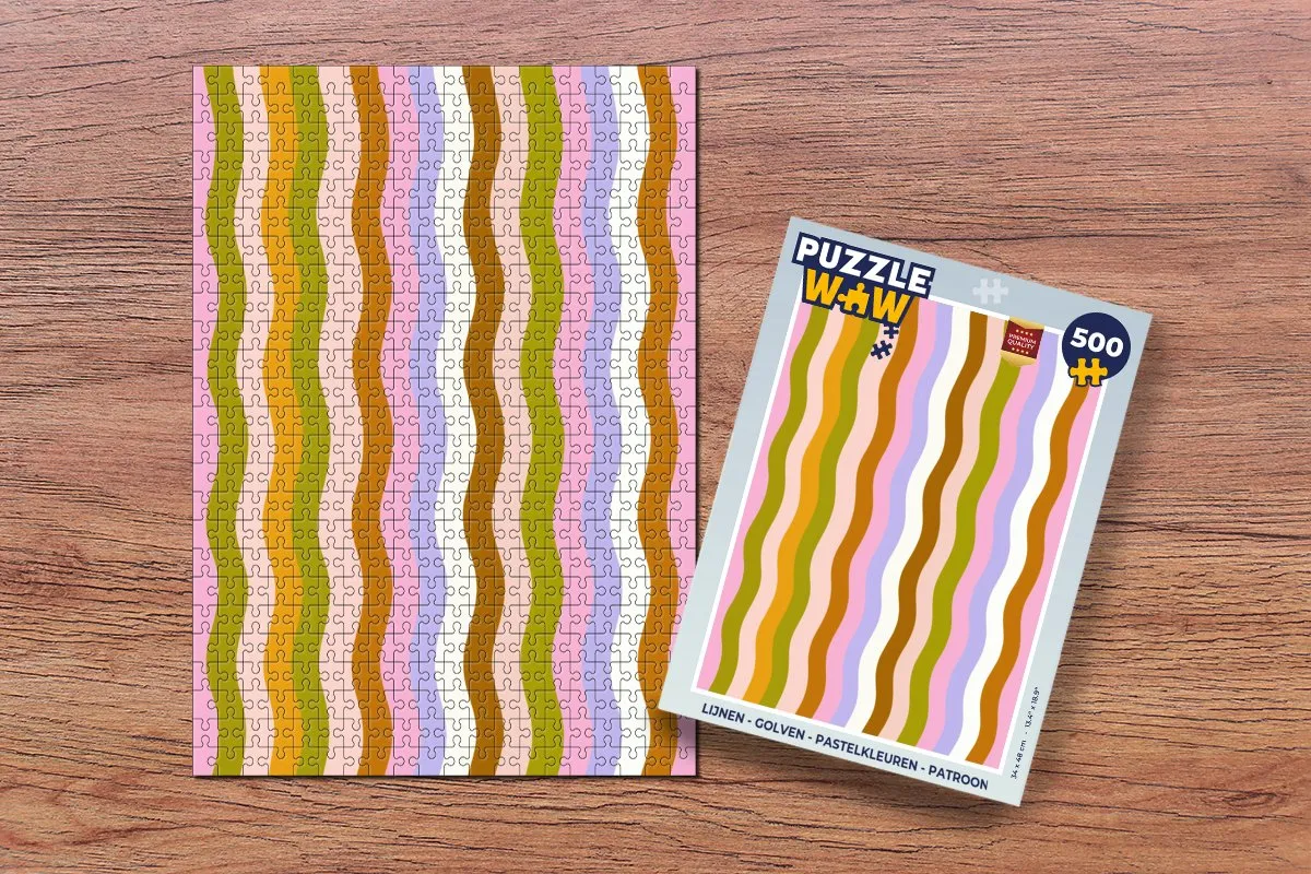 PuzzleWow Patroon Legpuzzel 500 Stuks - Pastelkleuren