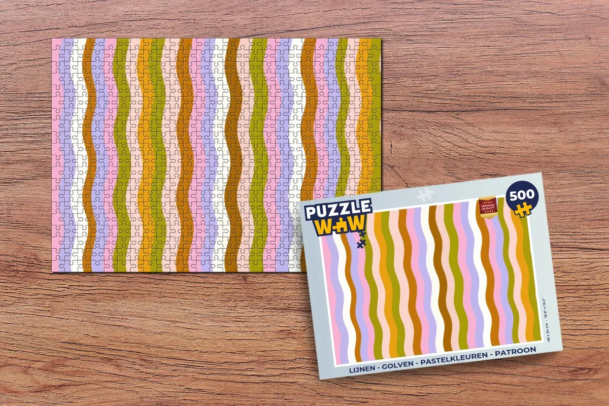 PuzzleWow Patroon Legpuzzel 500 Stuks - Pastelkleuren