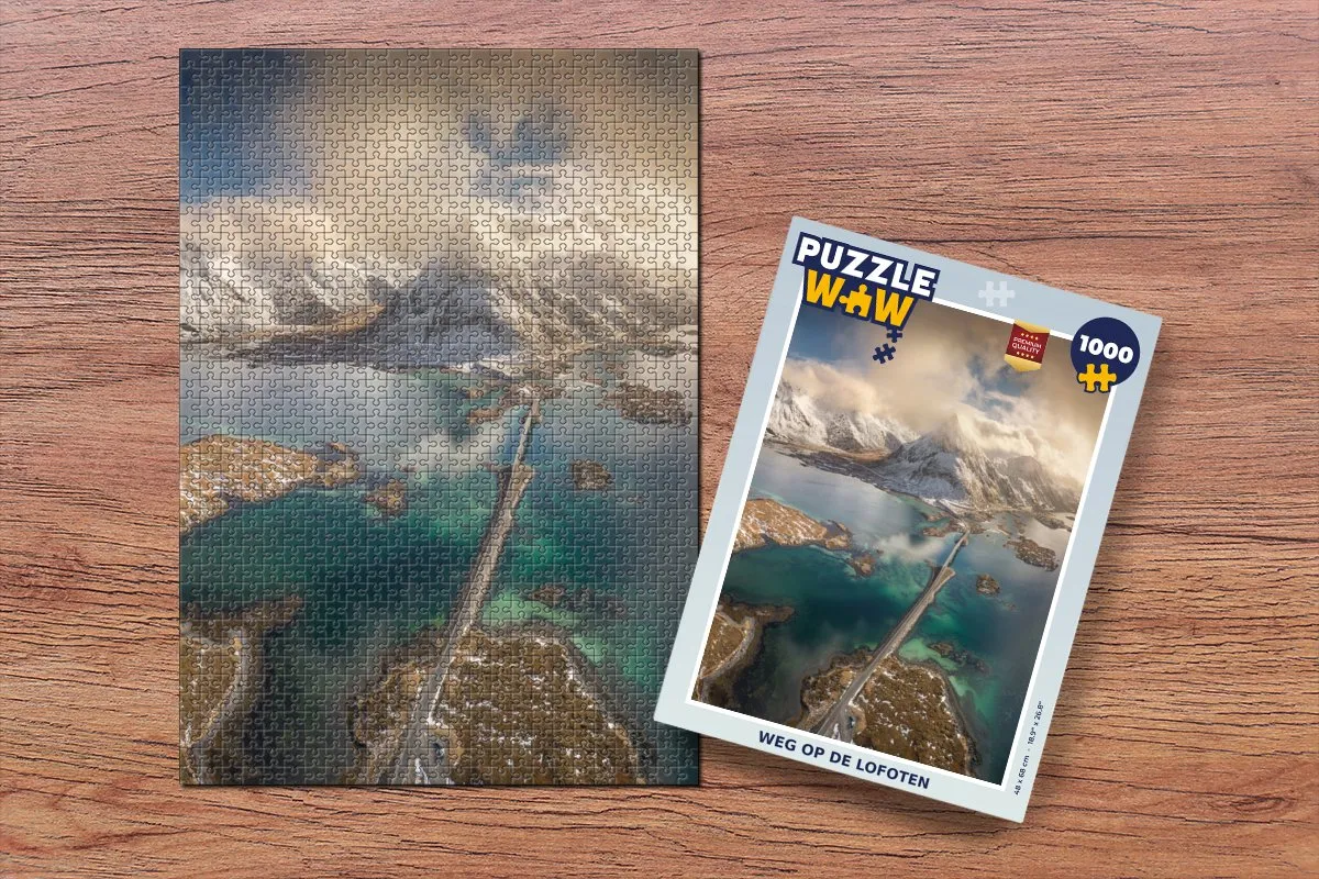 PuzzleWow Legpuzzel 1000 Stuks - Lofoten Multicolor