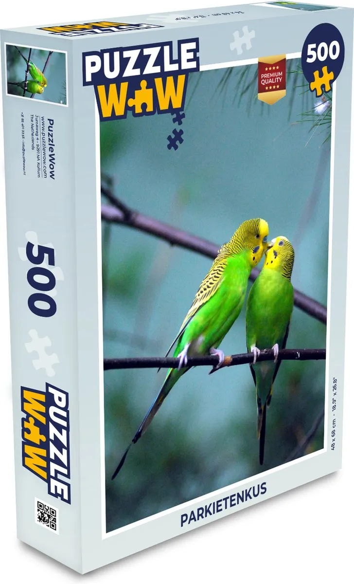 PuzzleWow Puzzel Parkietenkus 500 Stuks
